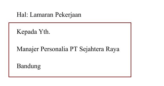 Contoh Surat Lamaran Kerja yang Baik dan Benar (+File Doc)