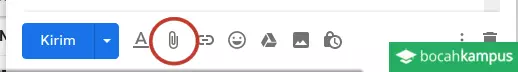 ikon untuk upload berkas lampiran email